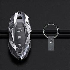 TPHJRM Carcaça da chave do carro em liga de zinco, capa da chave, adequada para Hyundai Elantra GT Kona Santa Fe Veloster Estilo de carro