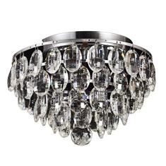 Plafon Bella Iluminação Kri No Voltagev Cromado/ Transparente