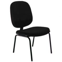 Cadeira Diretor Fixa Para Escritório Linha Uno Preto