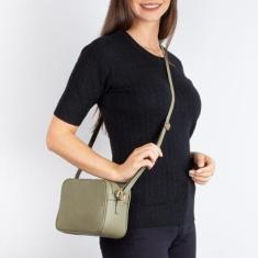 Bolsa quadrada pequena de couro liso Diana-Feminino