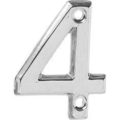 Número 4 Residencial Pequeno Para Apartamento Cromado