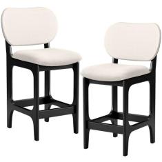 Kit 02 Banquetas Baixa Bar Cozinha E Sala De Jantar Fixa Betta L02 Pre