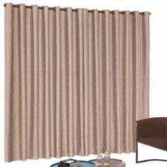 Cortina Jacquard Para Sala E Quarto 3,00X2,80 Atena Caqui - Paulo Ceza