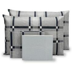 Kit Lençol 6 Peças Jogo De Cama Casal Super King c/ Elástico Tecido Pe