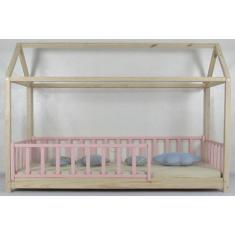 Cama Montessoriana Solteirão Casinha Colorida Madeira Maciça Pinus - P