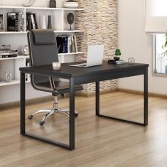 Mesa de Escritório Málaga Preta 120 cm