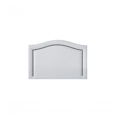 Cabeceira Solteiro 90x60 Courino Branco Tacha Fumê