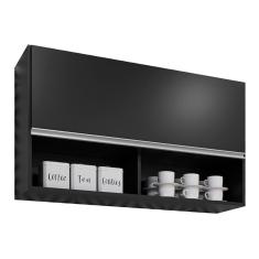 Armário De Cozinha Aéreo 100cm Basculante Mia M24 Preto - Mpozenato