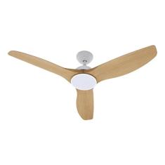 Ventilador Teto Madeira 132cm Led 3 Cores C/ Controle Bivolt