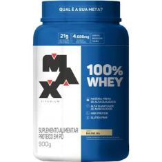 100% Whey (900g) Max Titanium, 1, 900g, 900g, Baunilha