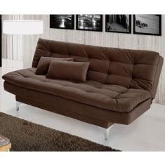 Sofá Cama Pratic Império Estofados Marrom