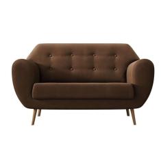 Sofá 2 Lugares Beegees Suede Marrom