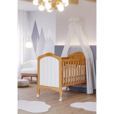 Berço Mini Cama Alegria Espresso Móveis Marrom/Branco