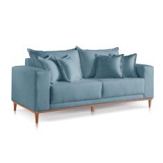 Sofá 2 Lugares Fixo Living Mirage Linho Azul 2m