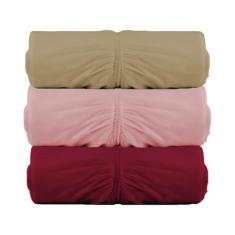 Kit 3 Lençóis Malha King com Elastico Vivaldi - Fio 30/1 Penteado - 100% Algodao (Kit 5)