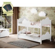 Beliche Infantil Montessoriana Marina Nuvem Juvenil - Branco Incluso L