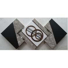 Quadro Abstrato Decorativo - 57x120cm - Josue Quadros