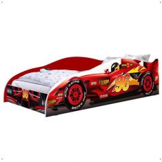 Mini Cama Carro Infantil F96 MDF Montessoriana Segura Decoração Piloto