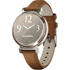 Garmin - Lily 2 Classic Smartwatch 34 mm alumínio anodizado - ouro creme com pulseira de couro castanho-010-02839-02