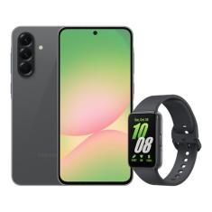Samsung A56 5G (128GB) - Preto + Galaxy Fit3 - Grafite