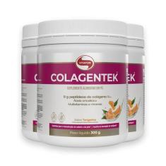 Kit 3 Colagentek Vitafor 300G Tangerina