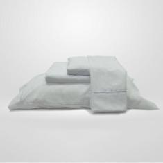 Lençol com Fronha 400 Fios 400 Fios Ponto Palito 4 Peças Casal Casa Do