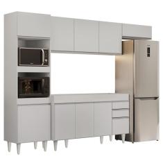 Armário De Cozinha Modulada 4 Peças Cp10 Balcão Branco - Lumil