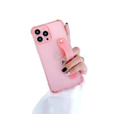 siduater Capa com suporte de alça para iPhone 12 Pro de 6,1 polegadas com suporte, capa protetora de TPU (poliuretano termoplástico) transparente, macia, à prova de choque, resistente, alça ajustável