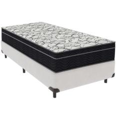 Cama Box Branco E Colchão Airtech 150 Espuma D45 Solteiro Ortobom