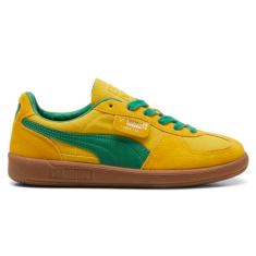 PUMA Tênis masculino Palermo, Amarelo Pelé/Amarelo Sizzle/Verde Arquivo, 42