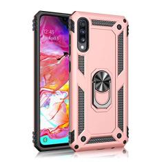 SORAKA Capa para Samsung Galaxy A70 com anel capa Samsung Galaxy A70 TPU suave para-choques rígido PC capa traseira com placa de metal para montagem magnética no carro