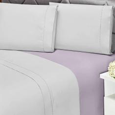 Lençol Casal Elástico 180 Fios 100% Algodão Premier Andreza