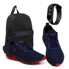 Combo Tênis Masculino + Mochila Estilosa + Relógio Fino Conforto e Versatilidade para seu Dia-Masculino