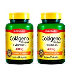 Kit 02 Colageno Hidrolisado com Vitamina C 400mg 60 Capsulas Loja Maxinutri