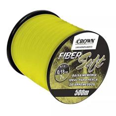Linha Crown Fiber Soft Amarela 0,18mm - 7lbs 500m