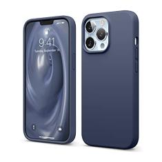 elago Capa compatível com iPhone 13 Pro, capa de silicone líquido, capa protetora de câmera de corpo inteiro, à prova de choque, fina, forro de microfibra macia antiarranhões, 6,1 polegadas (Jean