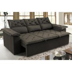 Sofá 3 Lugares Retrátil e Reclinável Cama inBox Compact 2,00m Velusoft