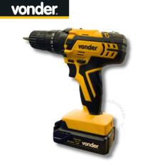 Parafusadeira Furadeira Vonder Bateria 12V C/ Kit 74 Peças