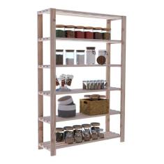 Cozinha Madeira Pinus Compacta 6 Prateleiras Organizadora - Technox