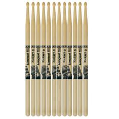 Baqueta 2B Hickory Ponta De Madeira 6 Pares HY 2BM Liverpool, Marrom, 