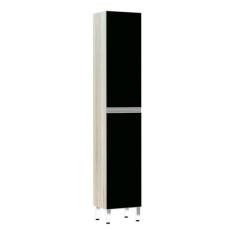 Paneleiro 40 Cm Raso 2 Portas Lis Legno Crema Com Preto Tx - LUCIANE
