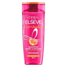 L'Oréal Paris Elseve Liso dos Sonhos Shampoo Super Alinhador, com Queratina Vegetal e AHA, Alinhamento Capilar em Casa, Controle de Frizz e Liso de Longa Duração, 400ml