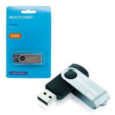 Pen Drive Multilaser Twist USB 2.0 32GB PD589 Preto