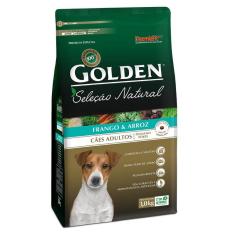 Ração Golden Seleção Natural Cães Adultos Frango Arroz 3Kg