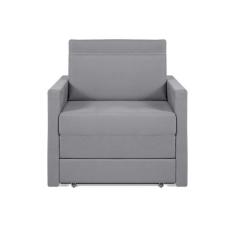 Sofá Cama Castor Solteiro Salerno Max Suede Cinza