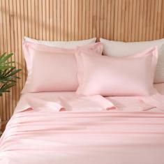 Jogo de Lençol Cama King 4 Peças 400 Fios 100%  Algodão Provence - Lin