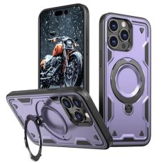SORAKA Capa para iPhone 13 Pro com suporte para anel,compatível com MagSafe Capa iPhone 13 Pro com placa de metal para suporte magnético para carro Capa resistente que absorve choques
