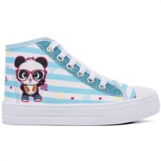  Tênis Feminino Infantil Casual Panda Botinha Menina Escolar - T&C, Az