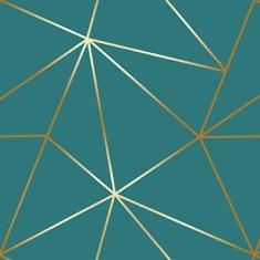 Papel De Parede Zara Verde Fio Gold Auto Colante 3m