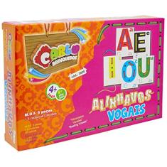 Carlu Brinquedos - Alinhavos Vogais Jogo Educativo, 4+ Anos, 5 Peças , Multicolorido, 3020